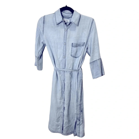 DL1961 size XS excellent like-new condition chambray button down dress - Picture 3 of 8